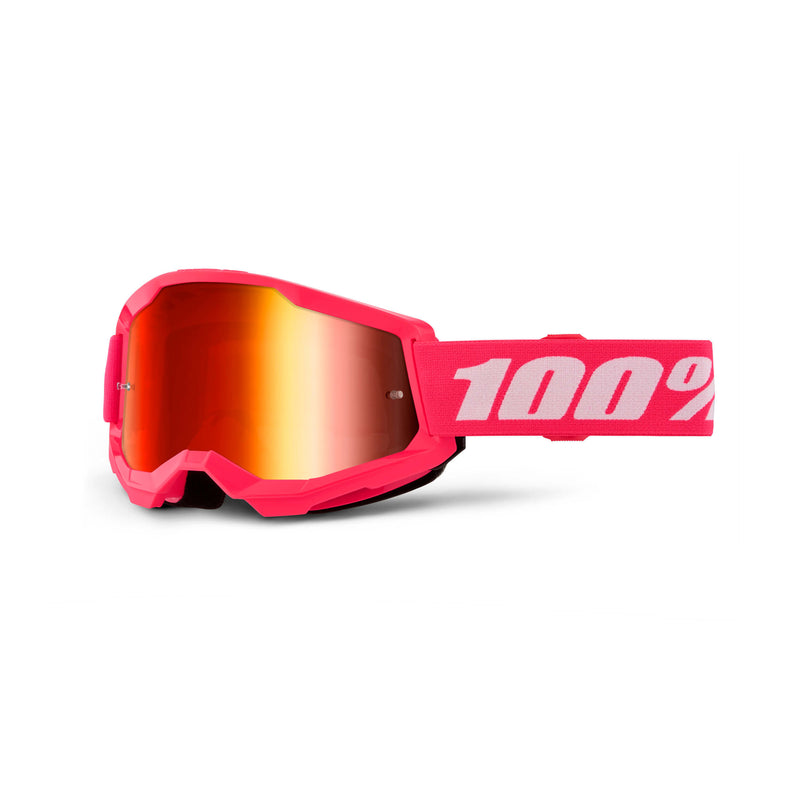 100% Strata 2 Goggles Pink / Red Mirror Lens