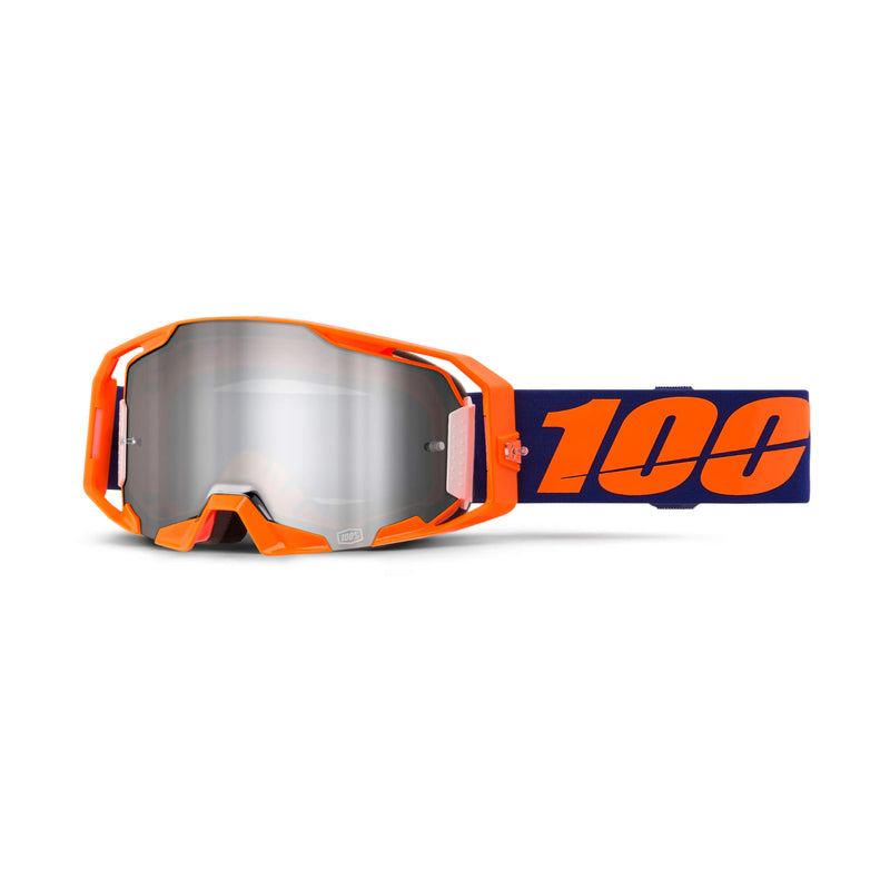 100% ARmatic Goggles Neon Orange / Mirror Silver Flash Lens