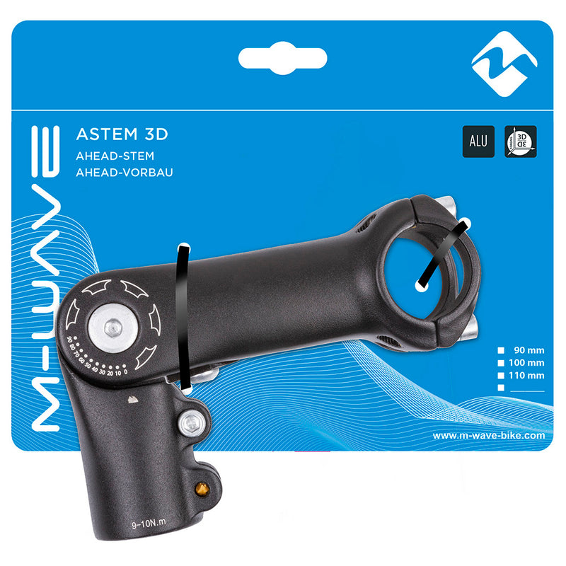 M-Wave C2.1 Adjustable Ahead Stem Black