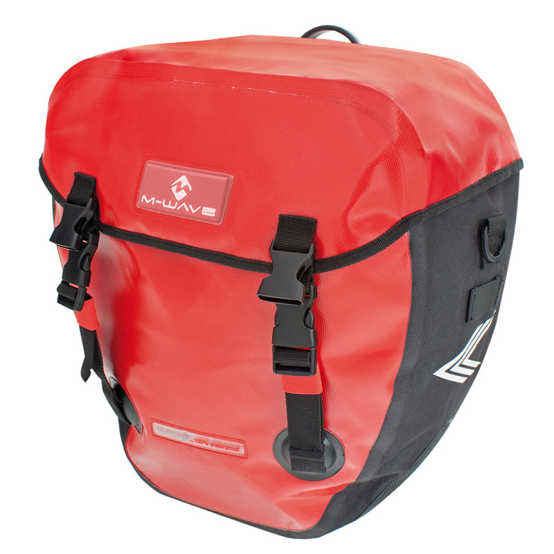 M-Wave Alberta Waterproof Pannier Bags Red