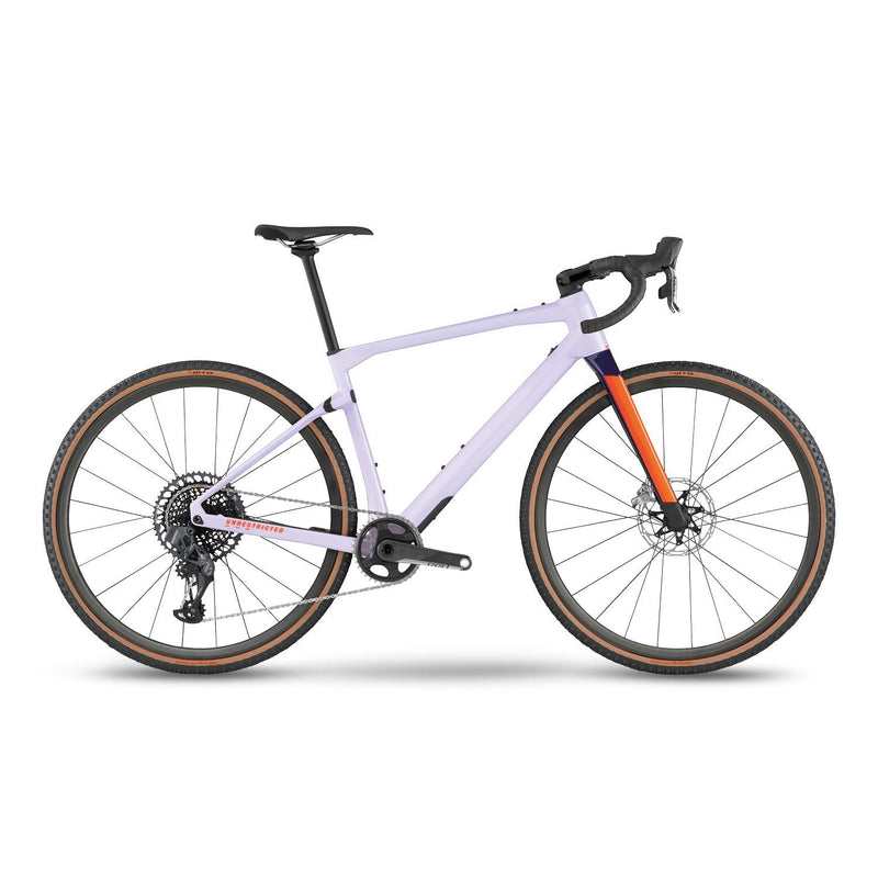 BMC Unrestricted 01 One Red AXS Eagle Gravel Bike Purple / Orange / Blue