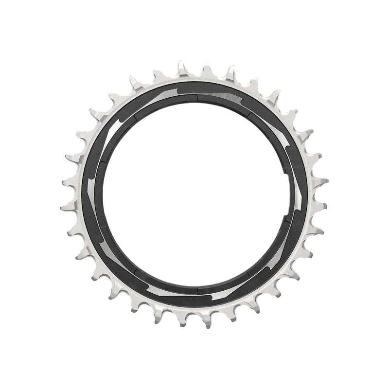 SRAM Chainring T-Type Powermeter Threaded 0 MM Offset Eagle / Including Pin Thread Backup And Screw / XXSL D1 Black / Silver