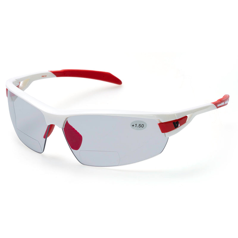 BZ Optics Pho Cat1-Cat3 Polarised Bi-Focal Photochromic Lenses White/Red