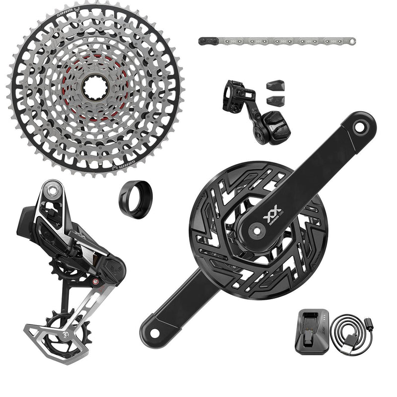 SRAM XX T-Type Eagle E-MTB Transmission AXS Groupset / RD With Battery / Charger / Cord / EC Pod ULT / CR 104 BCD T-Type 34T / Clip-On Guard / CN 126L / CS XS-1297 / Cranks Not Included