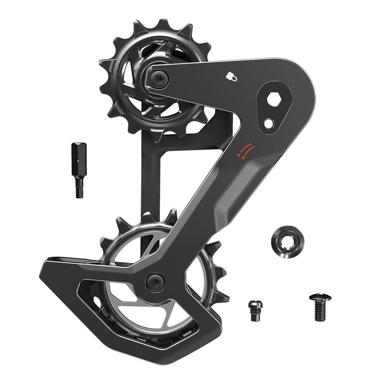 SRAM Rear Derailleur Cage Kit Carbon T-Type Eagle AXS Without Damper Replacement Outer And Inner Cages/ Bit Driver Hex3/ Including Pulleys