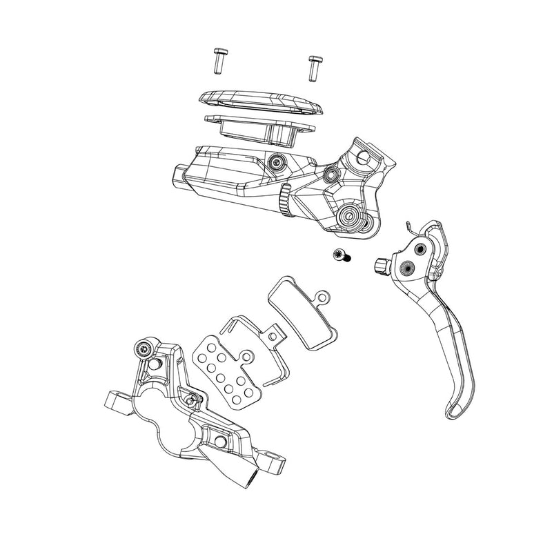 Sram Disc Brake Lever Blade Kit-Aluminum Lever Includes Blade / Reach Knob / Cam / Spring Maven Silver A1