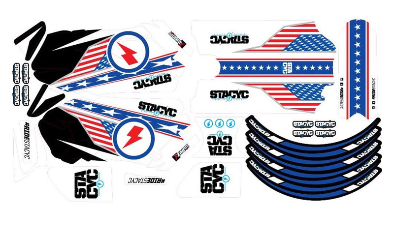 EX Display STACYC Brushless Bike Graphics Kit Dare Devil 2.0