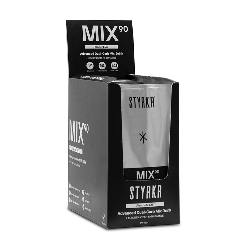 STYRKR MIX90 Caffeine Dual-Carb Energy Drink Mix Black - Pack Of 12