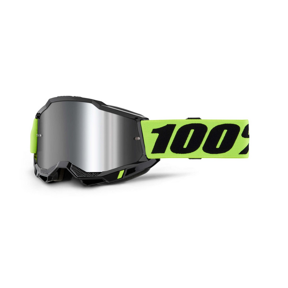 100% Accuri 2 Goggles Neon Yellow / Mirror Silver Lens