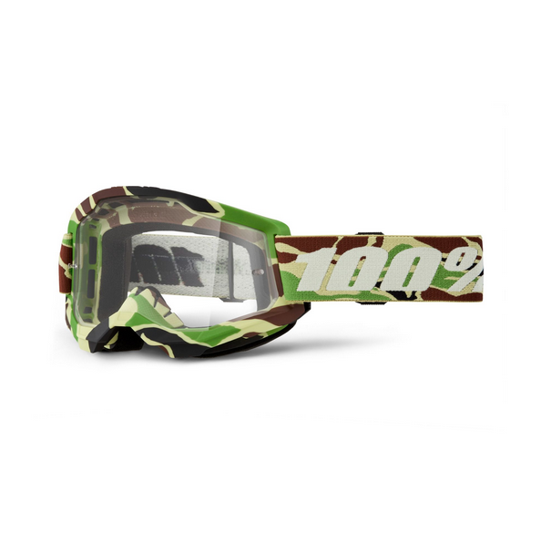 100% Strata 2 Goggles War Camo / Clear Lens