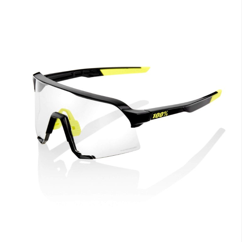 100% S3 Glasses Gloss Black / Photochromic Lens