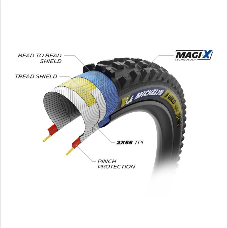 Michelin 65-622 E-Wild Racing Line Front Tyre Black