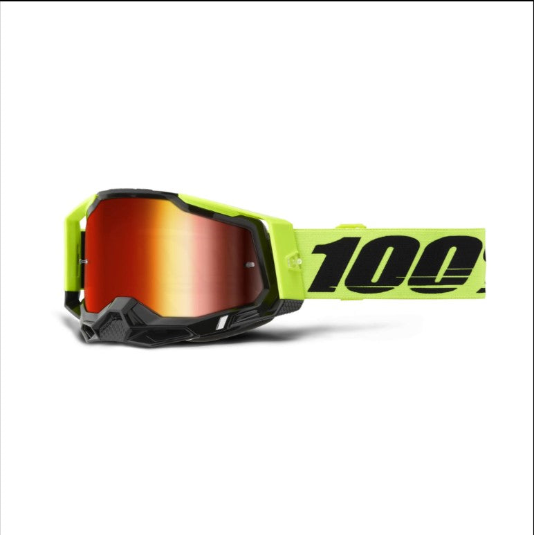 100% Racecraft 2 Goggle Neon Yellow / Mirror Red Lens