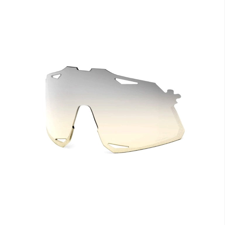 100% Hypercraft Replacement Polycarbonate Lens Low-light Yellow Silver Mirror