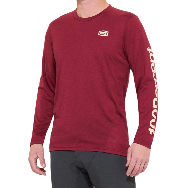 100% Airmatic Long Sleeve Jersey Merlot