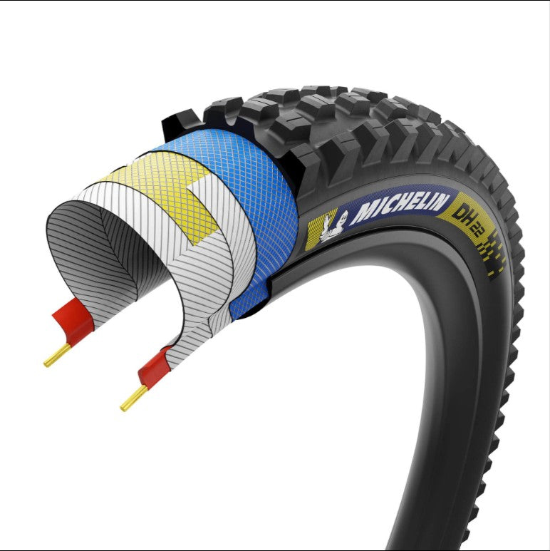 Michelin DH22 Racing Line Tyre Blue / Yellow