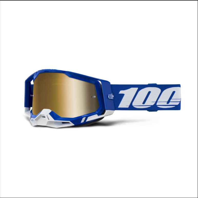 100% Racecraft 2 Goggle Blue / Mirror True Gold Lens