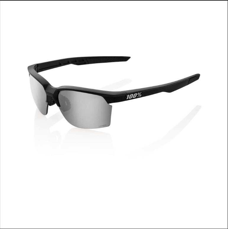 100% Sportcoupe Glasses Matt Black / HiPER Silver Mirror Lens