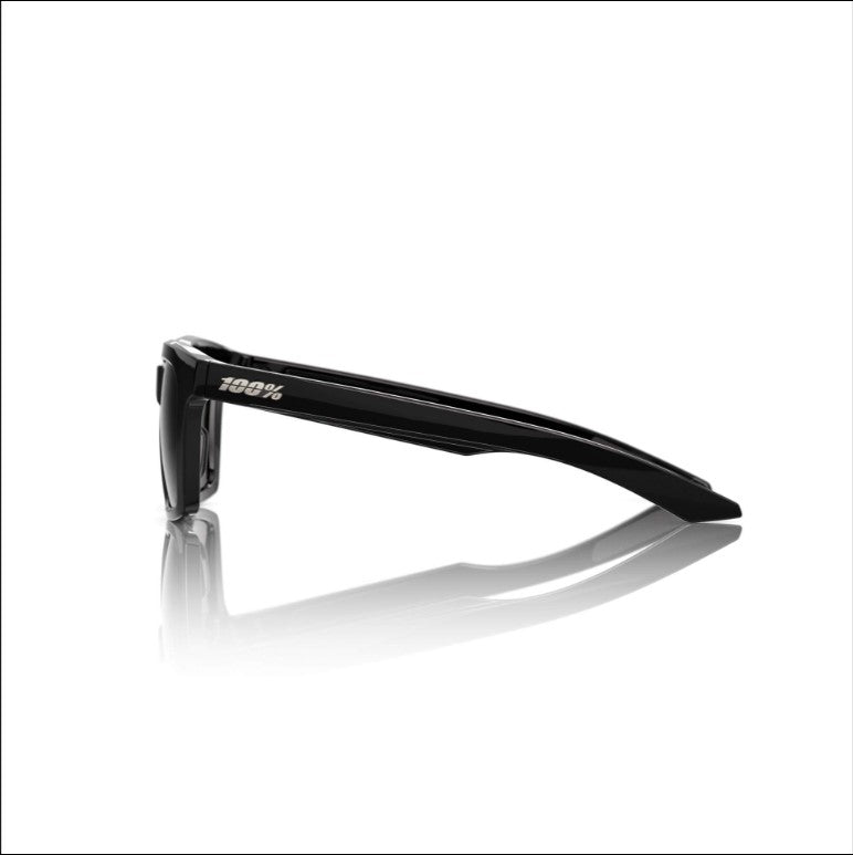 100% Erba Glasses Polished Black / HiPER Crimson-Silver Lens