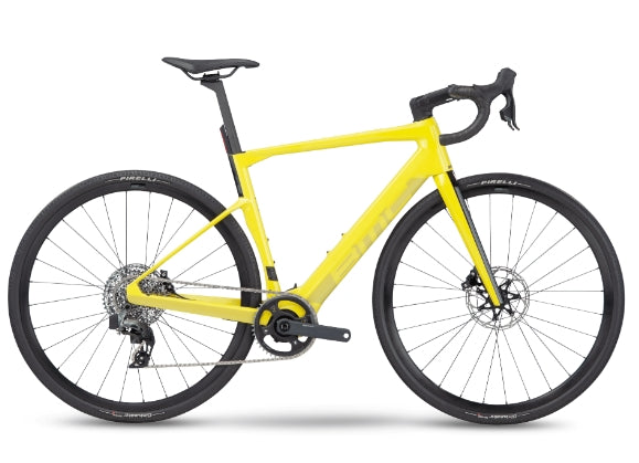 BMC Roadmachine 01 AMP X Two Rival AXS XPLR New E-Drive Bike Yellow / Black / Black