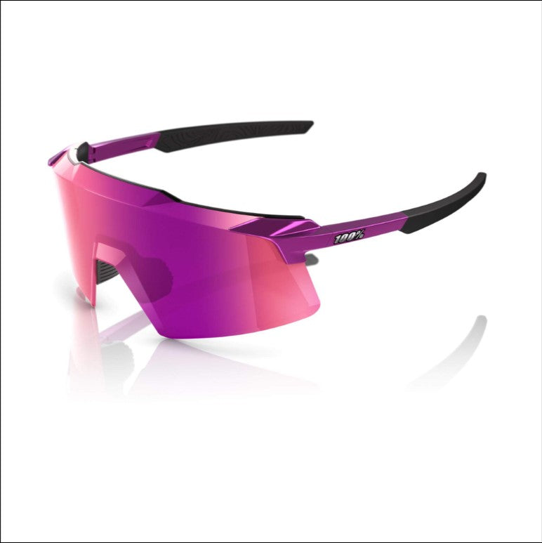 100% Aerocraft Glasses Gloss Purple Chrome / Purple Multilayer Mirror Lens