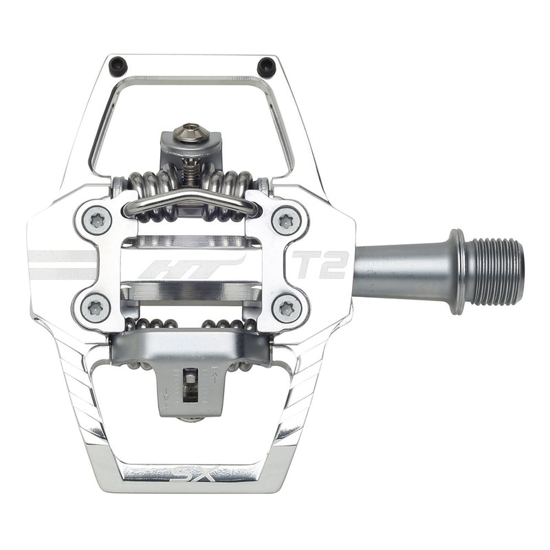 HT T2-SX Clip Pedals Silver