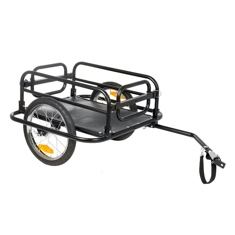 M-Wave Stalwart Carry Fold 2 Cargo Trailer Black