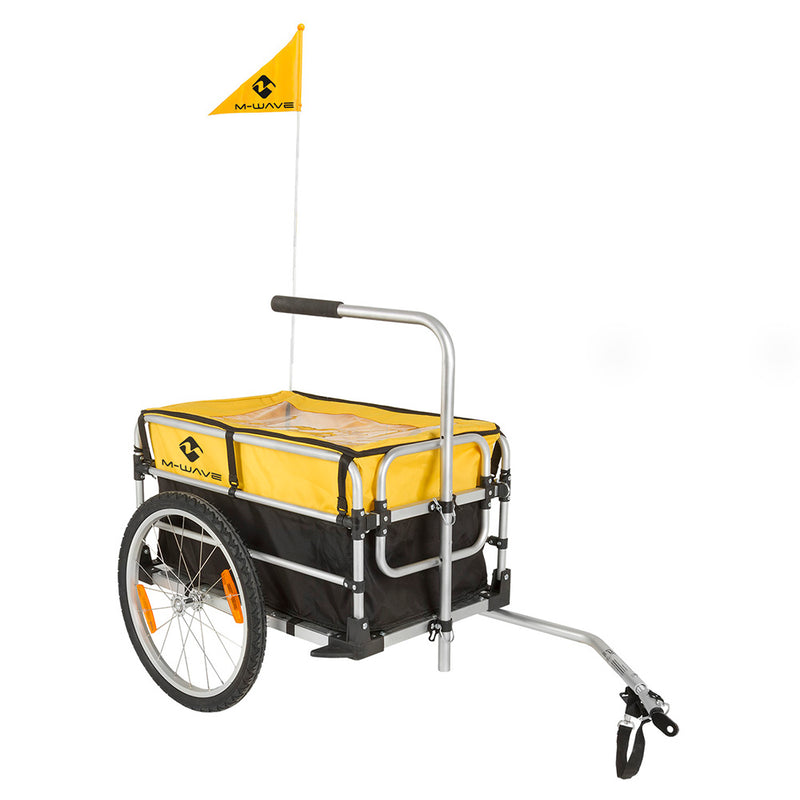 M-Wave Stalwart Carry Fold 1 Cargo Trailer Yellow