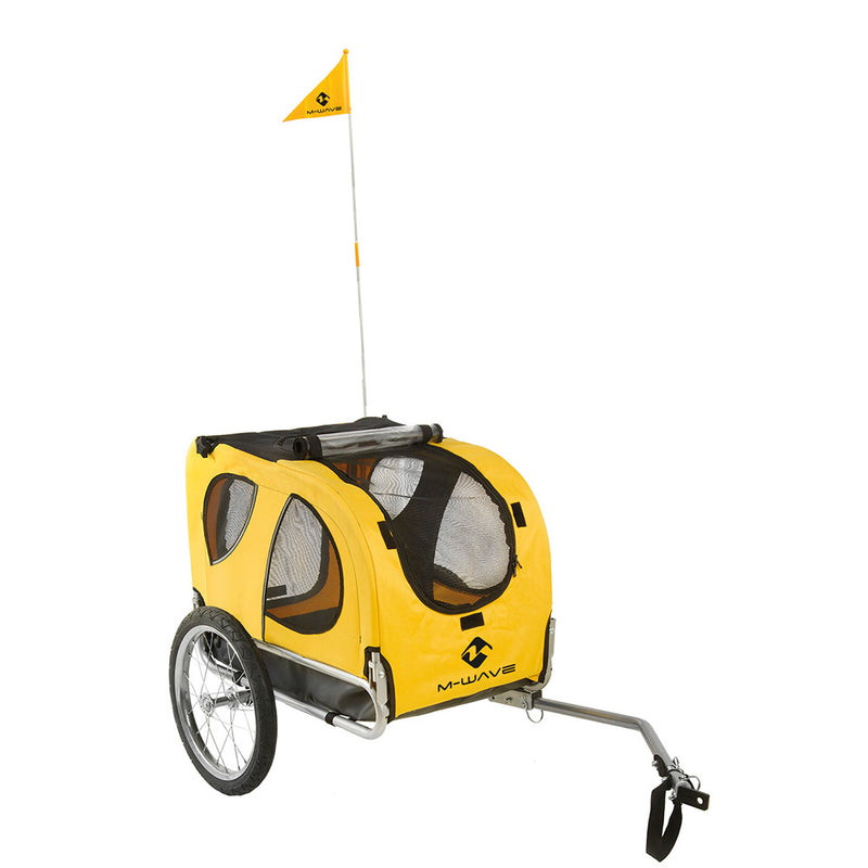 M-Wave Stalwart Pet Dog Trailer Yellow