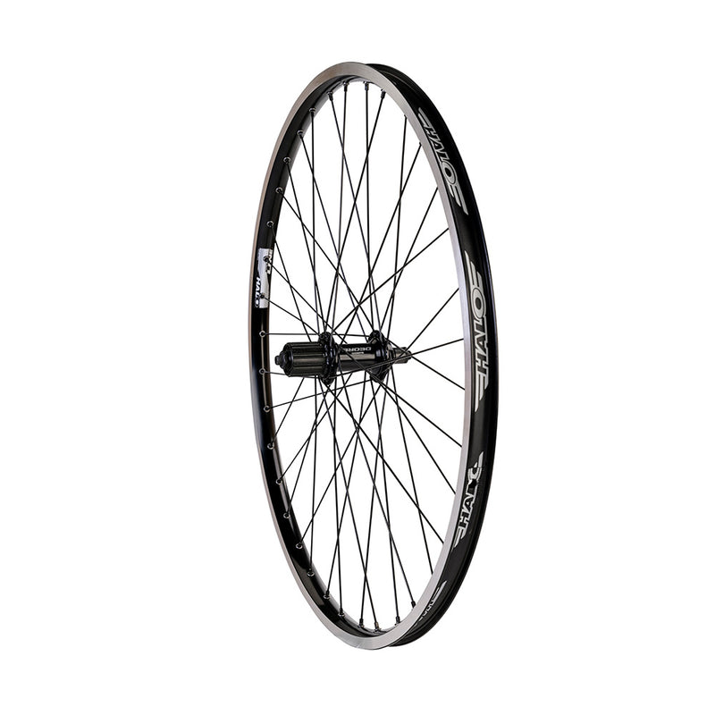 Halo White Line Deore Rear Wheel Black