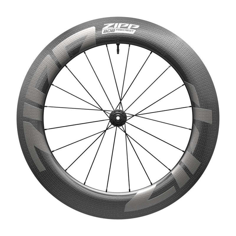 Zipp Wheel 808 Firecrest Carbon Tubeless Disc Brake Center Locking 700C Front 20 Spokes 12 X 100 MM Standard Graphic B1