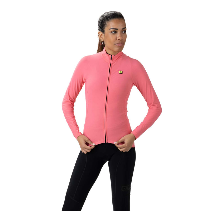 Ale Clothing Warm Race R-EV1 Ladies Long Sleeves Jersey Pink