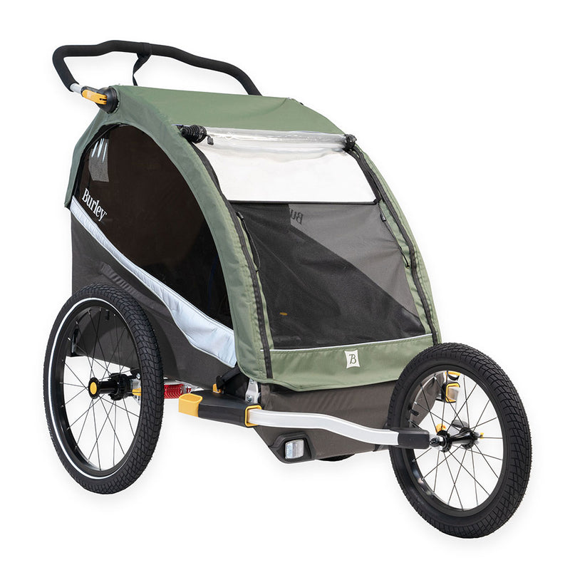 Burley D'Lite X Bike Trailer / Stroller Double Green