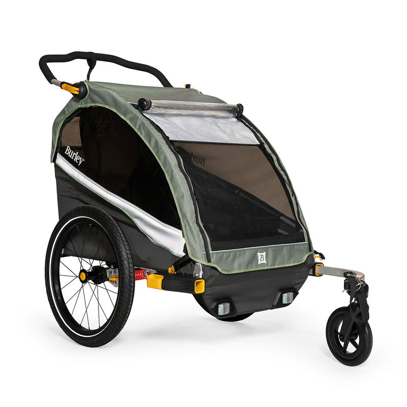 Burley D'Lite X Bike Trailer / Stroller Double Green