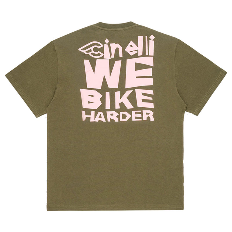 Cinelli We Bike Harder T-Shirt Green