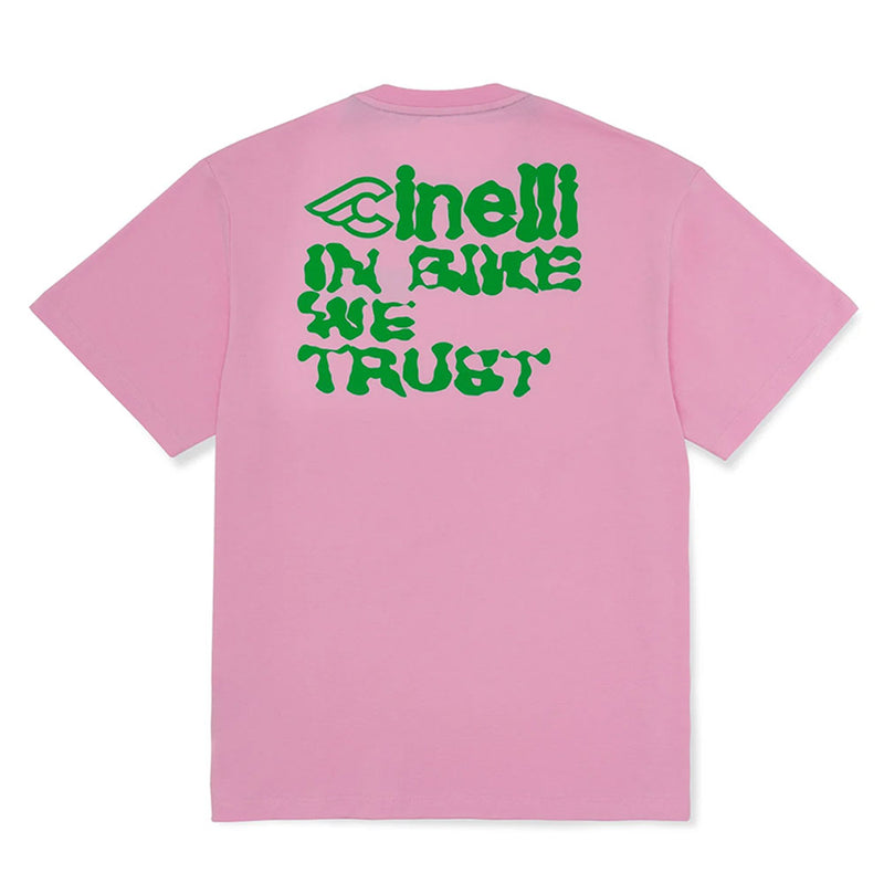 Cinelli In Bike We Trust T-Shirt Pink