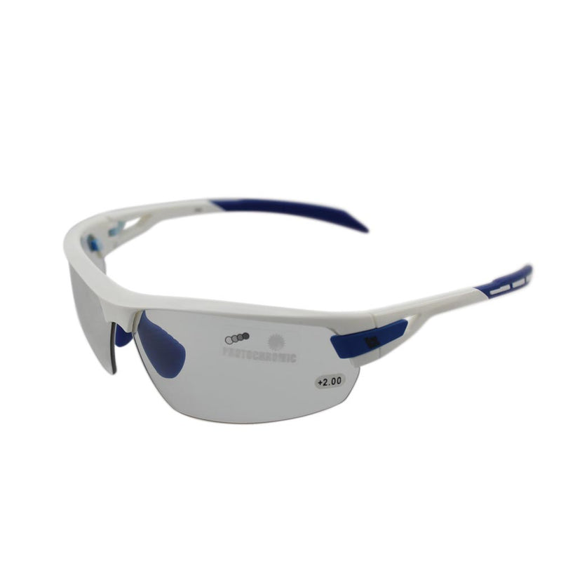 BZ Optics Pho Cat1-Cat3 Polarised Bi-Focal Photochromic Lenses White/Blue