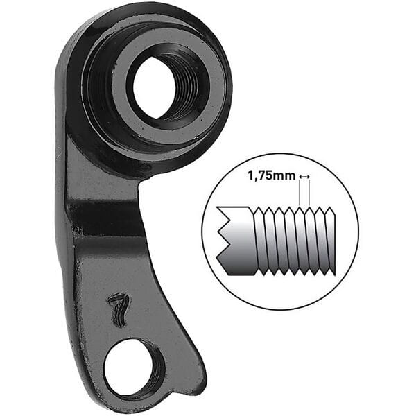 M Part GH-249 Gear Hanger Bulls / Direct Mount M12 1.75 Black Alloy