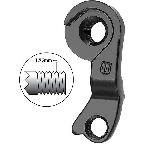 M Part GH-249 Gear Hanger Bulls / Direct Mount M12 1.75 Black Alloy