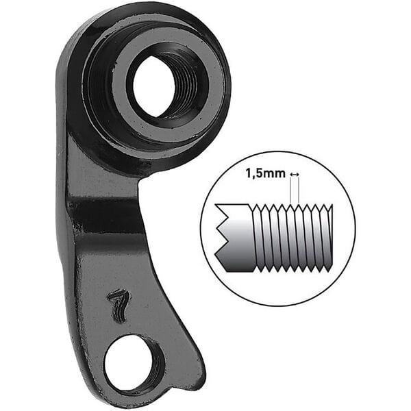 M Part GH-250 Gear Hanger Bulls / Direct Mount M12 1.5 Black Alloy