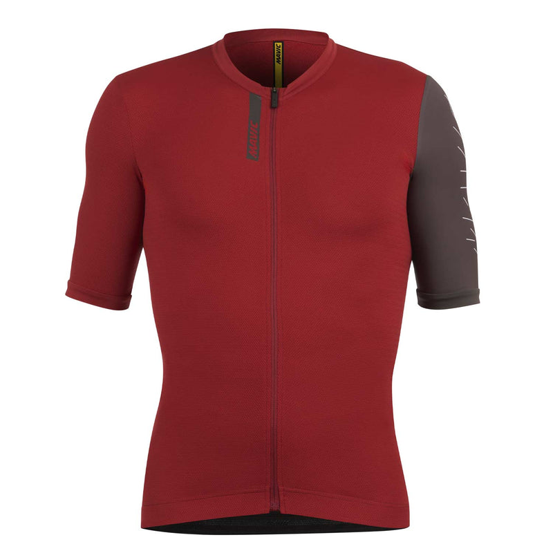 Mavic Essential Mens Jersey Burgundy / Carbon