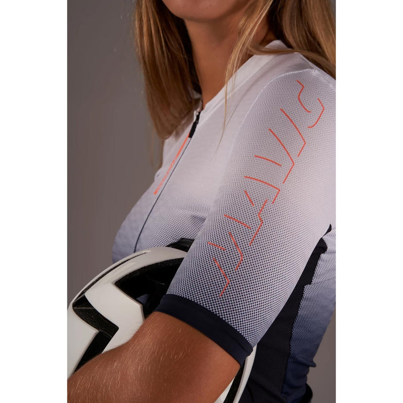 Mavic Essential Graphic Ladies Short Sleeved Jersey Deep Blue / White