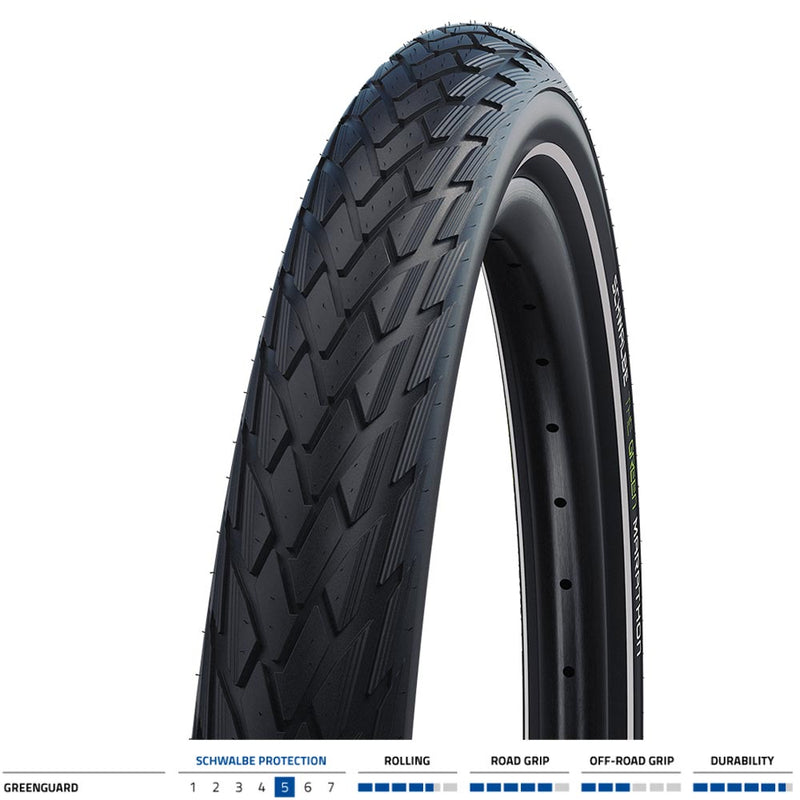 Schwalbe Green Marathon Tyre Black / Reflective