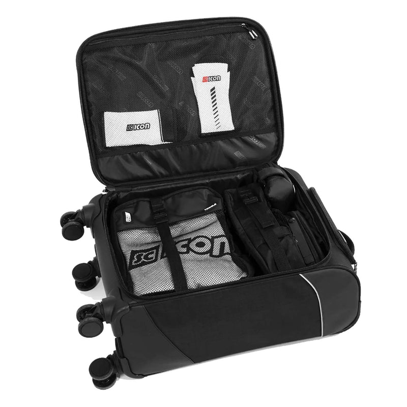 Scicon Sports Carry-On Luggage Cabin Trolley 35L 4 Wheels Black