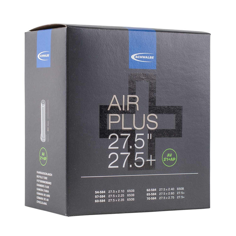 Schwalbe AV21+AP Air Plus 27.5 X 2.10/3.00 IB AGV Tube Black