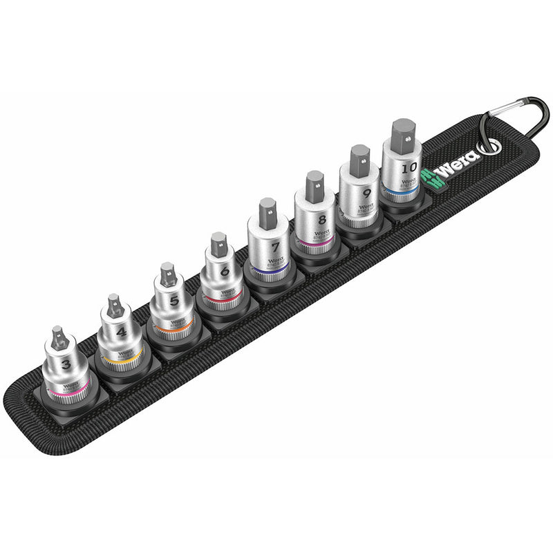 Wera Belt B 2 In-Hex HF Bit Socket Set 3 / 8 - Pack Of 9