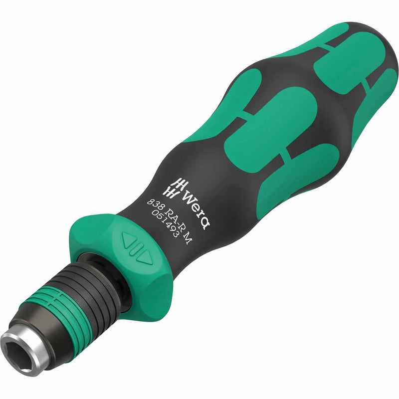 Wera Tools Kraftform Kompakt 838 RA-R M Ratcheting Screwdriver Handle 1/4 Inch