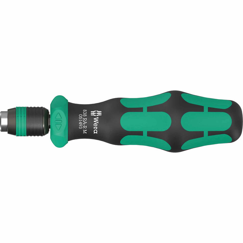 Wera Tools Kraftform Kompakt 838 RA-R M Ratcheting Screwdriver Handle 1/4 Inch