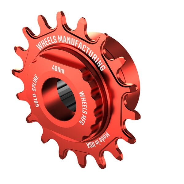 Wheels Manufacturing Solo-Spline 18T Single Speed Conversion Kit For Micro Spline Compatible Hubs Red