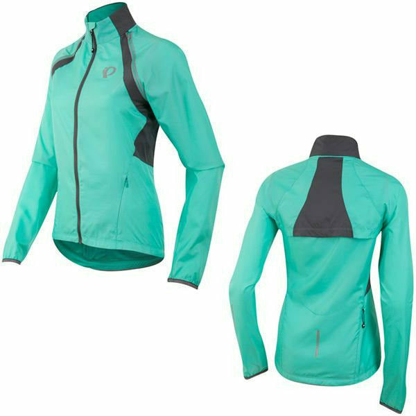 PEARL iZUMi Ladies / Women's Elite Barrier Convertible Jacket Aqua Blue